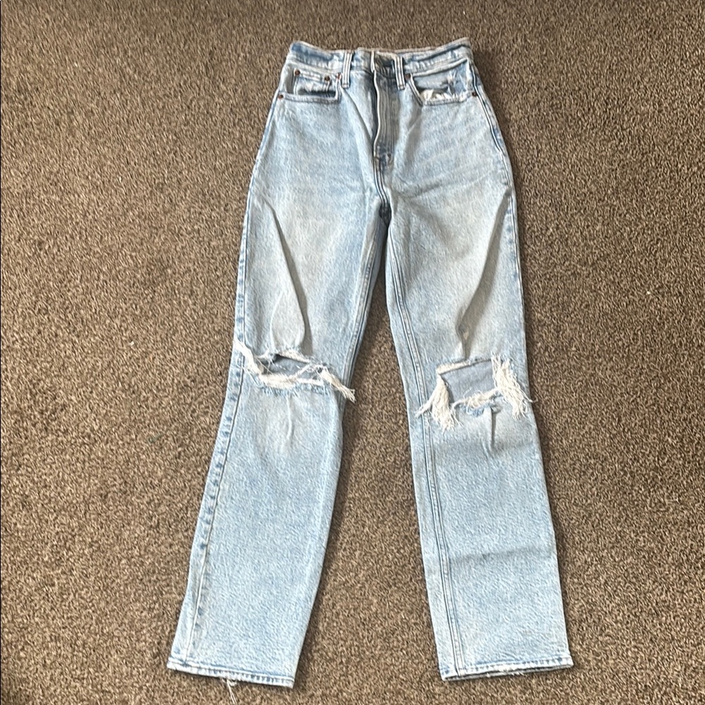 Abercrombie & Fitch Light Blue Straight Leg Jeans